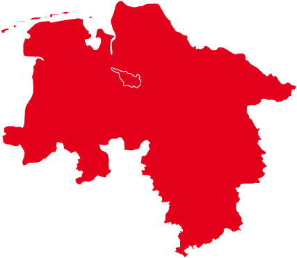 Silhouette Niedersachsen und Bremen