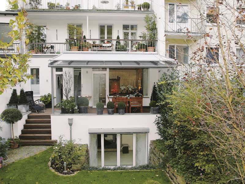 Wintergarten-Markise Aufglas